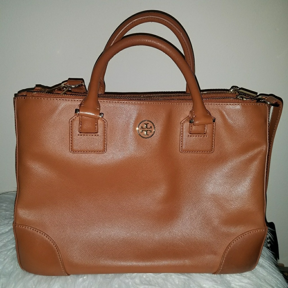 Tory Burch "Robinson" double zip tote